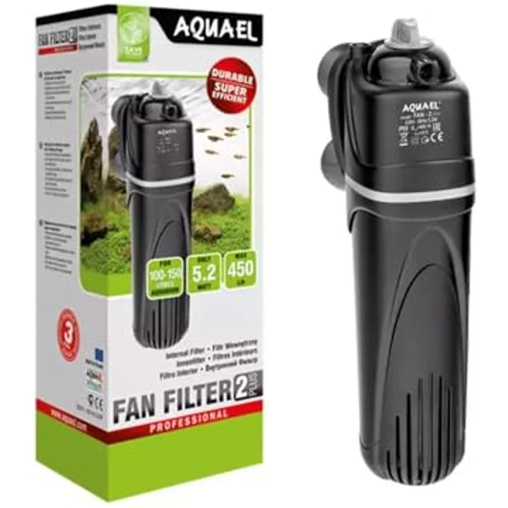 Aquael FAN 2 Plus, Innenfilter für Aquarien, 450 L/h Durchfluss, für 100-150L Aquarien – Bild 1