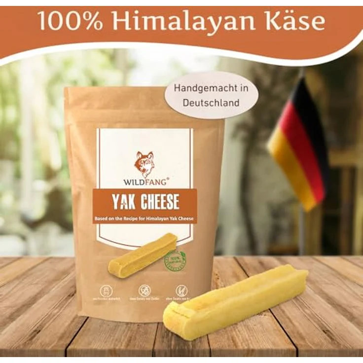 Wildfang® Yak-Kausnacks für Hunde, S (ca. 40 g) – Natürliche Himalaya Yak-Käse Hundekaustangen, Ideal für Zahnpflege und als langlebiges Welpen-Spielzeug, 3er-Pack – Bild 4