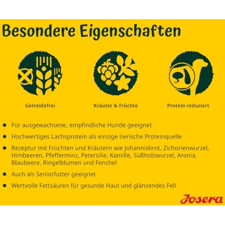 Josera Adult Lachs & Kartoffel, Premium Trockenfutter für ausgewachsene Hunde, 3 kg, getreidefrei, Monoprotein mit 100% Lachs, für gesunde Haut und schönes Fell – Bild 4