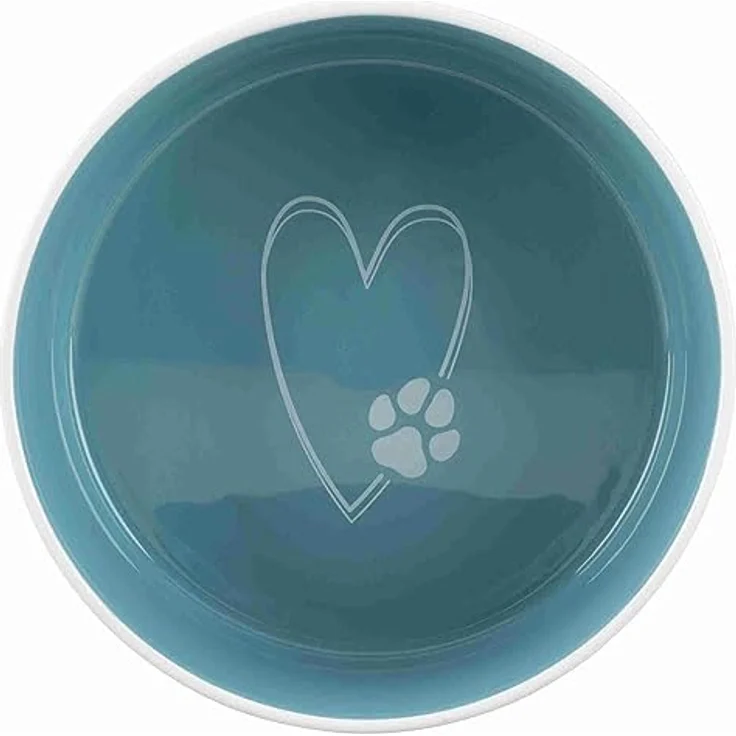 TRIXIE Pet's Home Futternapf, Keramik, 0,3 l, Ø 12 cm, cremefarben und hellblau – Bild 4