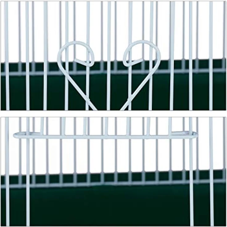 Relaxdays Vogelkäfig und Voliere, Innenbereich Käfig mit verstellbaren Sitzstangen und Hängeschaukel, herausnehmbarer Boden – Bild 7