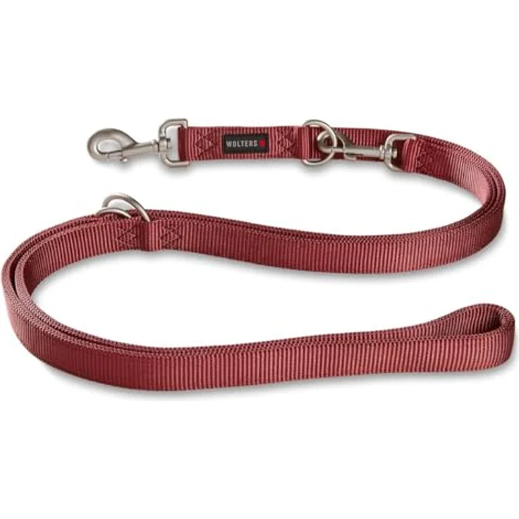 Wolters Führleine Professional Classic, 3-fach verstellbar, aus robustem Nylon, rost rot, 2 und 3 Meter Länge – Bild 2