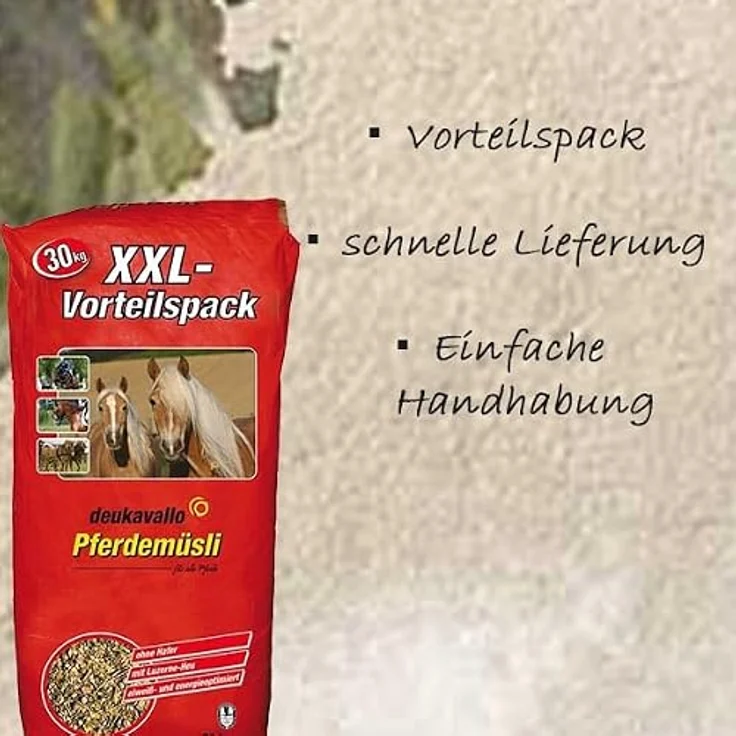 Deuka Deukavallo Pferdemüsli XXL, 30 kg, mit hohem Rohprotein- und Rohfaseranteil für gesunde Ernährung – Bild 2