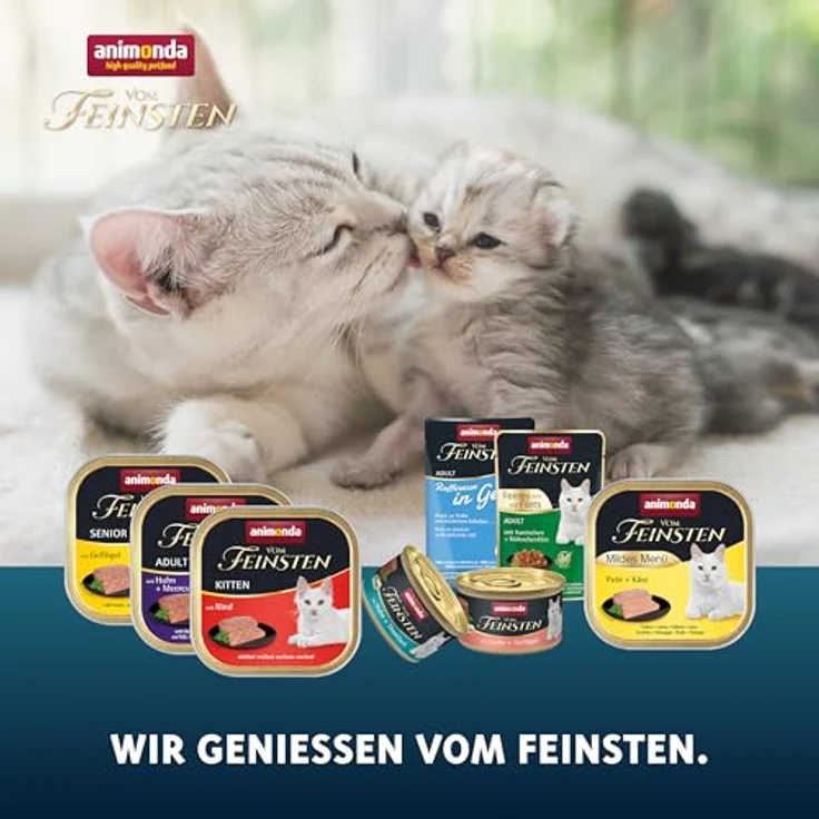 animonda Vom Feinsten Kitten Vielfalt, Nassfutter für Katzenkinder ohne Getreide und Zucker, 32 x 100g mit 100% frischen, fleischlichen Zutaten – Bild 4