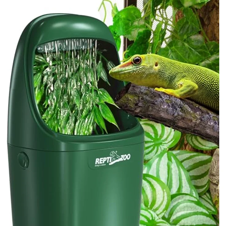 ReptiZoo Terrarium Reptilien Trinkbrunnen (Wasserfall) und Luftbefeuchter DF09A, 800ml mit doppeltem Filtersystem und einstellbarem Wasserdurchfluss – Bild 2