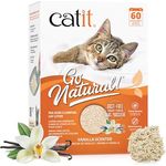 Catit Go Natural!, klumpende Katzenstreu aus Erbsenhülsen, mit Vanilleduft, 2 x 2,8kg (5,6kg), 99% staubfrei und geruchsabsorierend