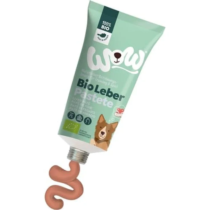 WOW! Dog BIO Leberpastete 80g, Ergänzungsfuttermittel für Hunde – Bild 2