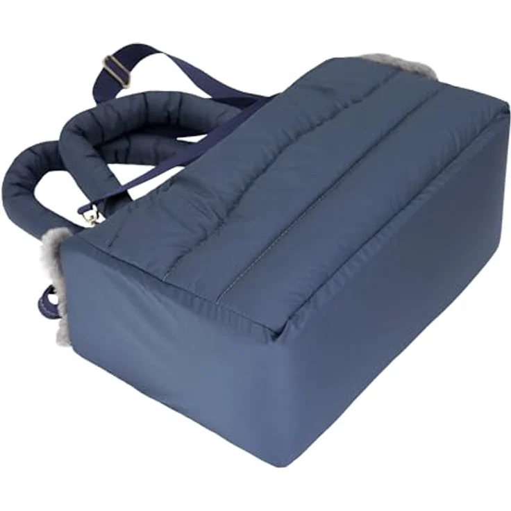 PillowPrim Hundetasche, Welpentasche - Tragetasche für kleine und mittlere Hunde bis 8 kg, dunkelblau, mit Karabiner, verstellbarem Schultergurt und ergonomischen Griffen – Bild 5