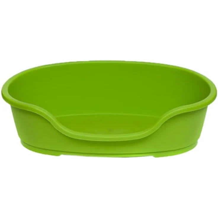 adena Hundekorb Kunststoff, robustes Hundebett mit Anti-Rutsch-Füßen, 81 cm, grün – Bild 2