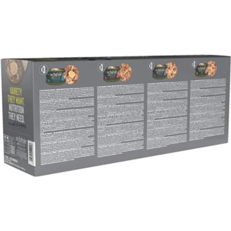 Schesir After Dark, Variety Pack, komplettes Katzen-Nassfutter, 12 Dosen x 80 g, proteinreich mit Huhn und Ente, reich an Flüssigkeit – Bild 3
