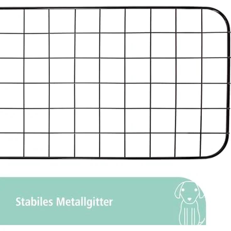 Kerbl Pet Autoschutzgitter, Kofferraum-Trenngitter aus Metall, verstellbare Breite 96-145 cm, schwarz, für sicheren Hundetransport – Bild 4