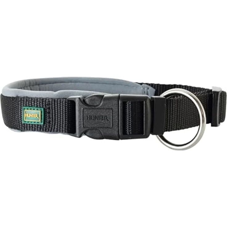 Hunter Hunde-Halsung Neopren Vario Plus schwarz-grau S-M – Bild 2