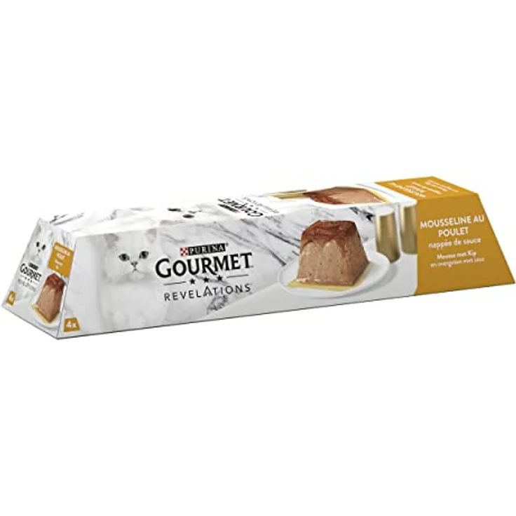 Gourmet Revelations Musselin mit Huhn in Sauce, Katzen-Nassfutter, 4 x 57 g, ohne Farbstoffe und Konservierungsstoffe – Bild 2