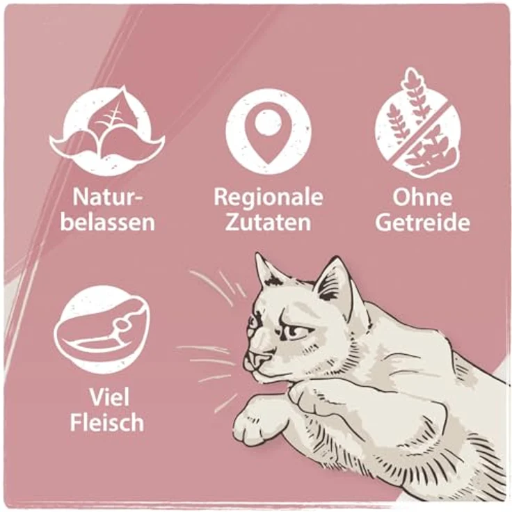 Venandi Premium Nassfutter für Katzen - Kitten - Huhn mit Lachsöl, 6 x 800g, getreidefrei, extra viel Fleisch – Bild 4