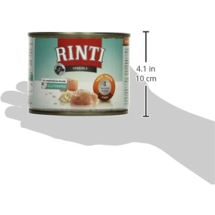 Rinti Hundefutter Sensible Huhn & Reis, Alleinfuttermittel für empfindliche Hunde, 12er Pack (12 x 185 g) – Bild 2