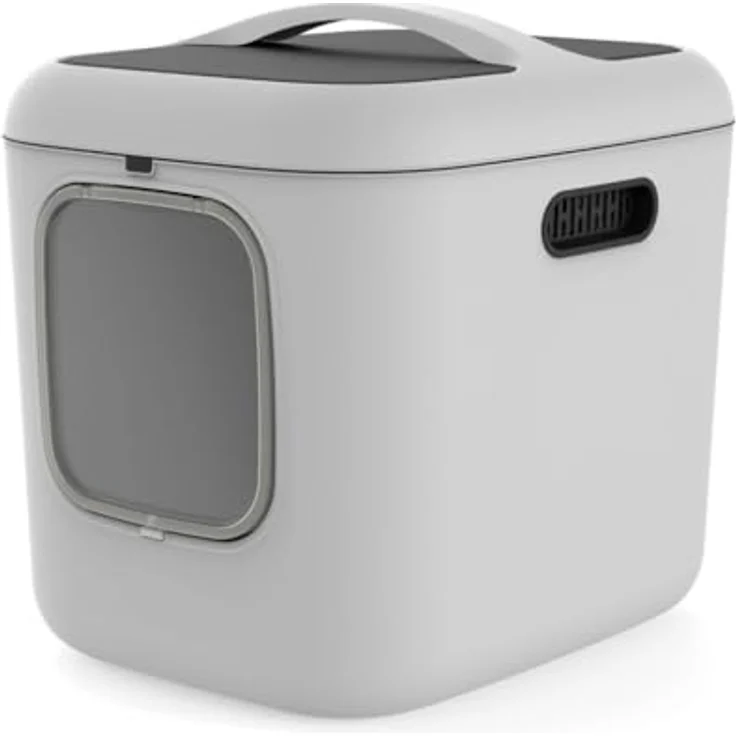 Rotho Biala XL, Geschlossenes Katzenklo für große Katzen und Mehrkatzenhaushalte mit zwei Kohlefiltern und ergonomischem Griff – Bild 1