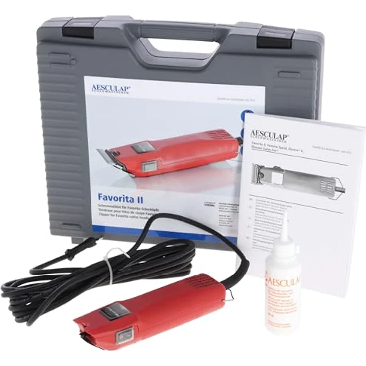Kerbl GT104 Favorita II Aesculap Schermaschine, 230V, 35 Watt, Schneckenrad Getriebe, 8 Stück – Bild 2