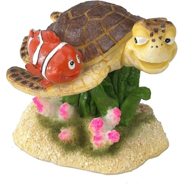EBI Aqua Della Clown Fish 1, Realistische Aquariumdekoration aus ungiftigem Polyesterharz, für Süß- und Meerwasseraquarien