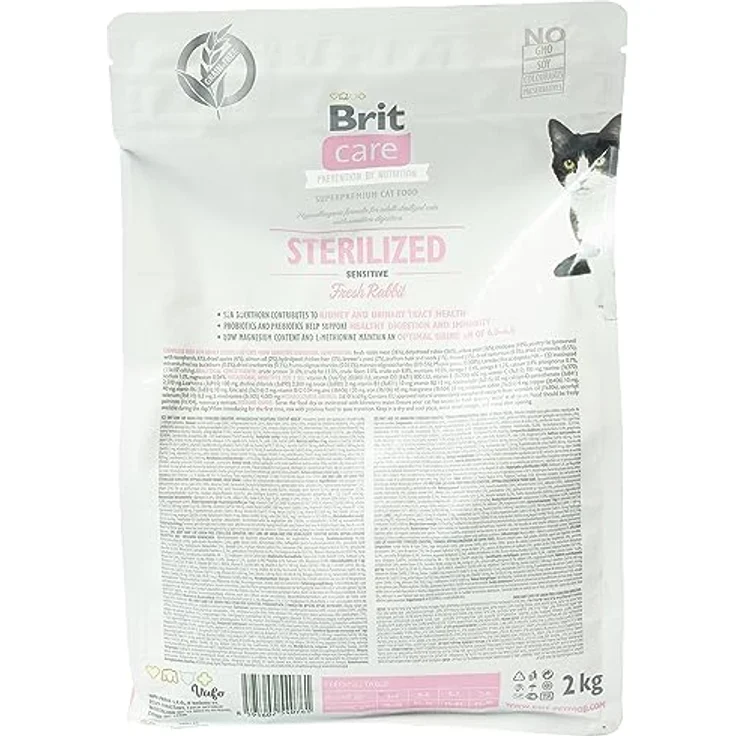 Brit Care Sensitive Trockenes Katzenfutter, Kaninchenfleisch, getreidefrei, für kastrierte Erwachsene, 2 kg – Bild 2