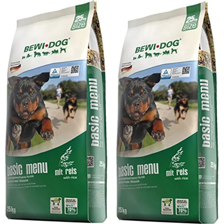 Bewi Dog 2 x 25 kg Basic Menu, Hunde-Trockenfutter im praktischen 2er Pack
