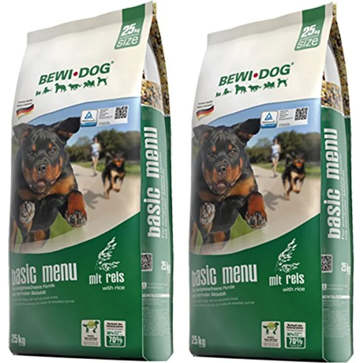 Bewi Dog 2 x 25 kg Basic Menu, Hunde-Trockenfutter im praktischen 2er Pack