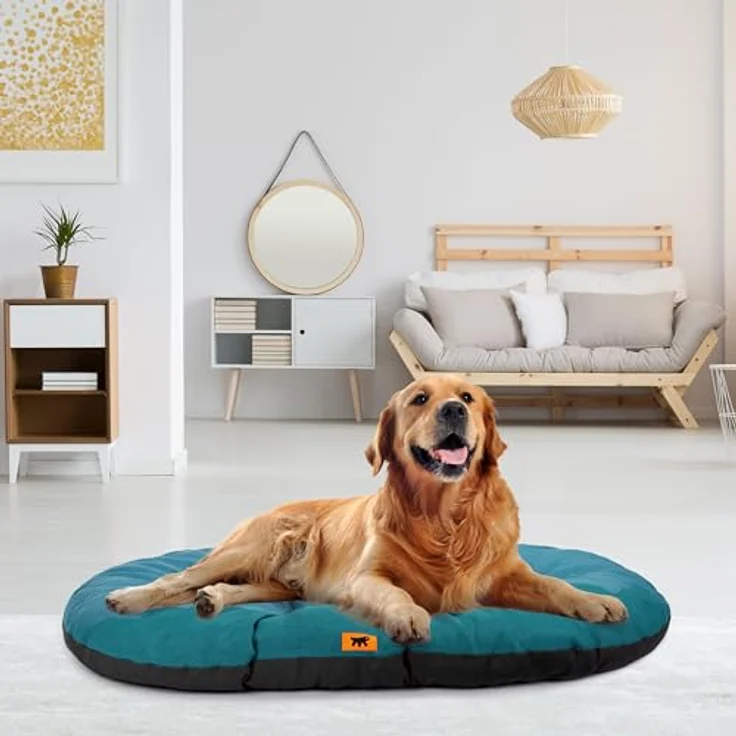 Ferplast Cuccia Cane Relax, Hunde- und Katzenkissen mit weicher Baumwollpolsterung, waschbar, 100 x 63 cm, turchese – Bild 2