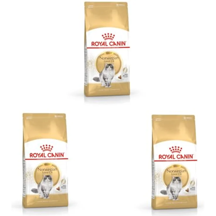 ROYAL CANIN Norwegian Forest Cat Adult, 3er Pack, 3 x 400 g, Alleinfuttermittel für Norwegische Waldkatzen ab 12 Monaten, Haut- und Fellschutz, haareballenreduzierend – Bild 1