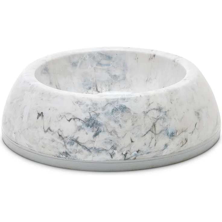 Savic Delice Marble Look, Hundefutternapf mit 1,2 l Inhalt, Ø 19 cm, rutschfest und spülmaschinenfest, marmorgrau