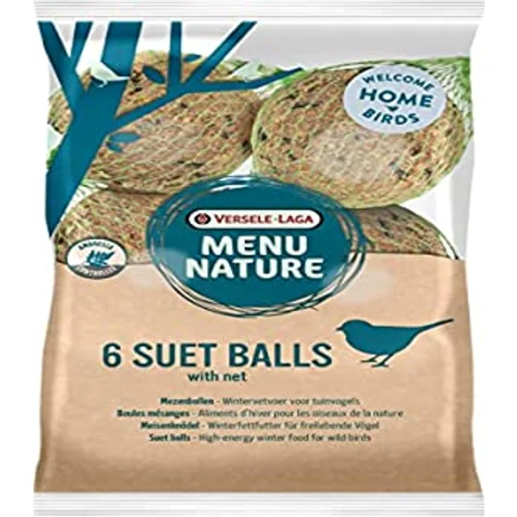 Versele-Laga Meisenknödel, 6 x 90g, fetthaltiger Vogelsnack für Wildvögel, ideal für Winter und Brutzeit