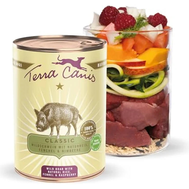 Terra Canis Wildschwein, Naturreis & Fenchel - Classic Nassfutter, 400g | 100% Lebensmittelqualität, allergen- & getreidearm, glutenfrei – Bild 1