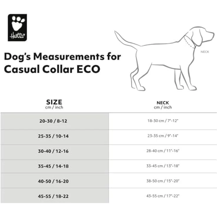 Hurtta Casual Hundehalsband ECO nachhaltigem Hundehalsband (25-35 cm, Cinnamon) – Bild 8