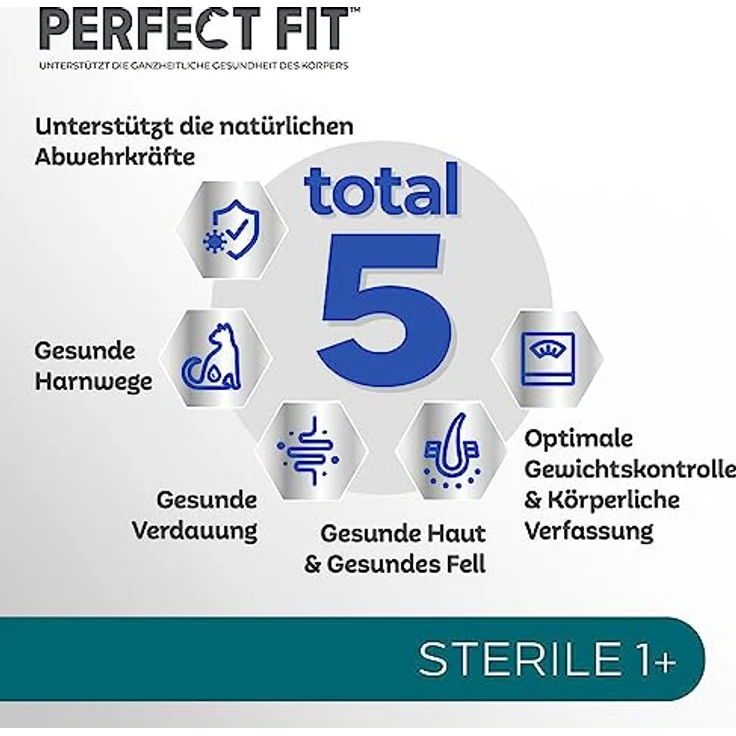 Perfect Fit Katze Sterile 1+, Trockenfutter mit Huhn, 7kg – Bild 7