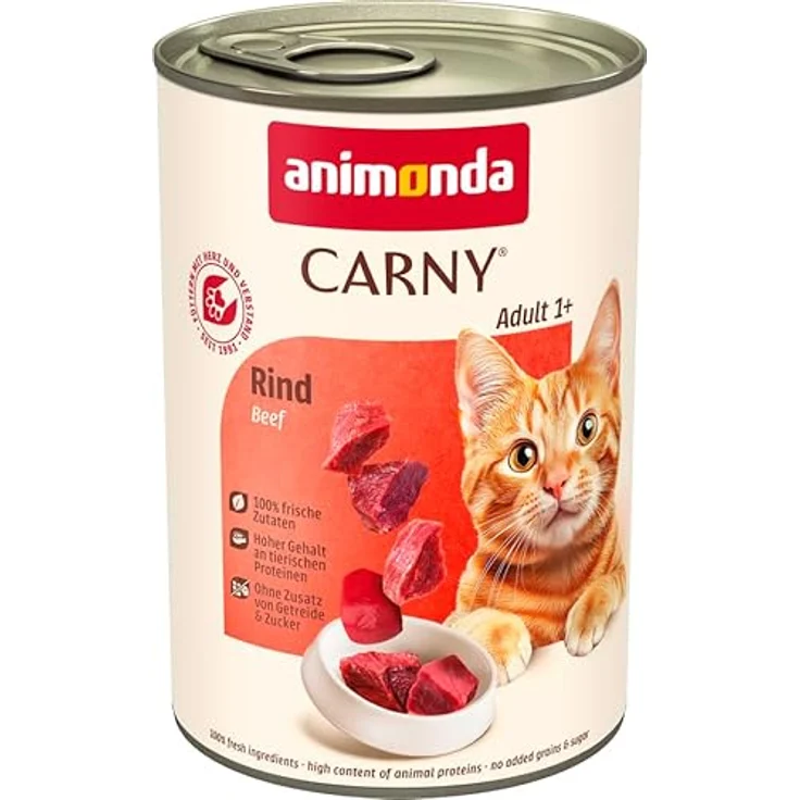 animonda Carny Adult Rind, Katzen-Nassfutter mit proteinreichem Fleisch, 6x400g – Bild 3