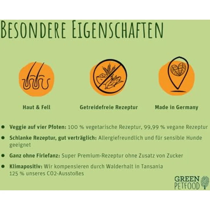 Green Petfood VeggieDog Grainfree, 10 kg Premium Trockenfutter für ausgewachsene sensible Hunde, vegetarisch mit Kartoffel & Erbse, weizenfrei, nachhaltig, ohne Tierversuche – Bild 3