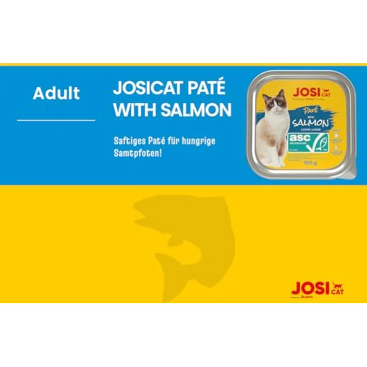 JosiCat Paté mit Lachs (32 x 100 g) | Premium Nassfutter für ausgewachsene Katzen | Getreidefrei, ASC-zertifiziert, ohne Zusatzstoffe | Made in Germany – Bild 3