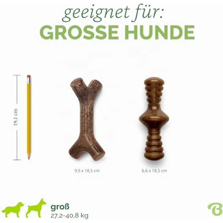 Benebone 2-Pack Indestructible Maplestick/Zaggler, Für große Hunde, aus echtem Speck und Ahornholzgeschmack, robust und langlebig, in den USA hergestellt – Bild 4