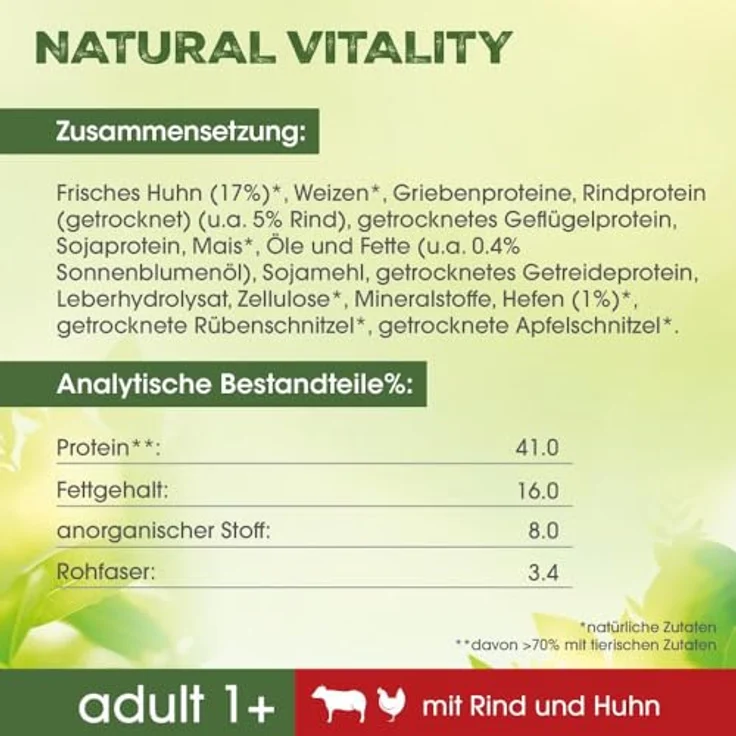 PERFECT FIT PerfectFit Natural Vitality, Katzenfutter mit Rind und Huhn, 6 kg, für gesunde Verdauung und schönes Fell – Bild 5