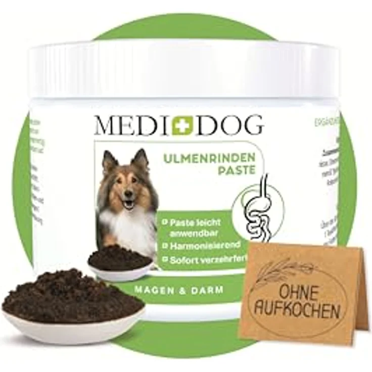 MEDIDOG 500g Premium Ulmenrinden-Paste für Hunde, ohne Zusatzstoffe, unterstützt gesunde Verdauung und normale Kotkonsistenz – Bild 1