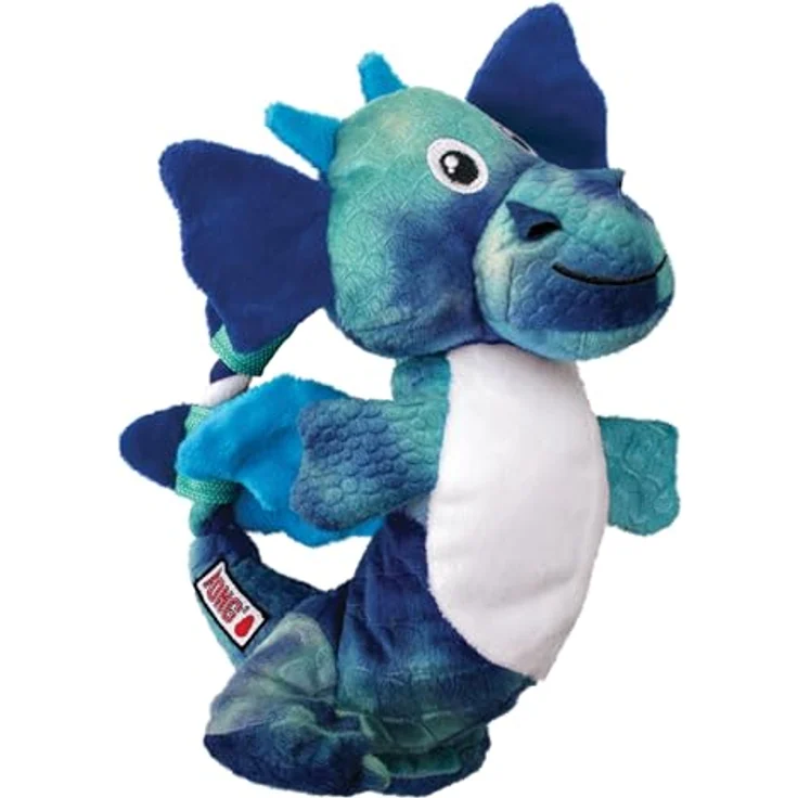 Kong Dragon Knots, Zerrspielzeug mit Squeaker und knisternden Flügeln, Größe M/L – Bild 1