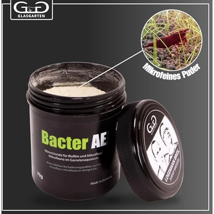 GG GLASGARTEN Bacter AE | 70g – Premium Wasserzusatz mit Mikroorganismen zur Verbesserung der Wasserqualität und Entwicklung eines natürlichen Biofilms für Aquarien – Bild 5