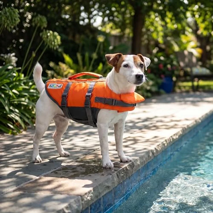 Outward Hound Kyjen 22019 Ripstop Rettungsweste für Hunde, verstellbar, Größe S, orange mit Reflexionselementen und Griff für schnelle Rettungsaktionen – Bild 2