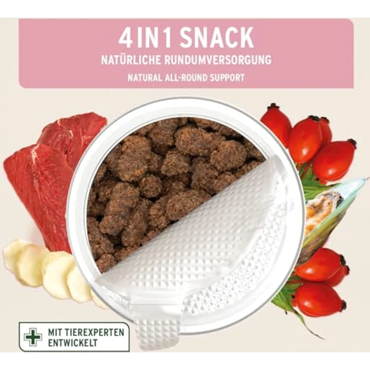 AniForte 4in1 Snack für Hunde 300g - Natürliche Rundumversorgung für Gelenke, Immunsystem, Verdauung, Fell & Haut, getreidefrei mit Grünlippmuschelpulver, Inulin, Hagebutte – Bild 2