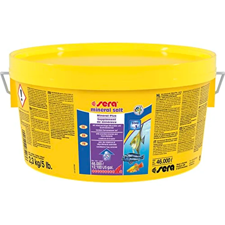 sera Mineral Salt 2.200 ml (2,3 kg), Mineralien- & Spurenelemente für Aquarien, optimiert für Fische, Pflanzen & Wirbellose, wasserlöslich & rein