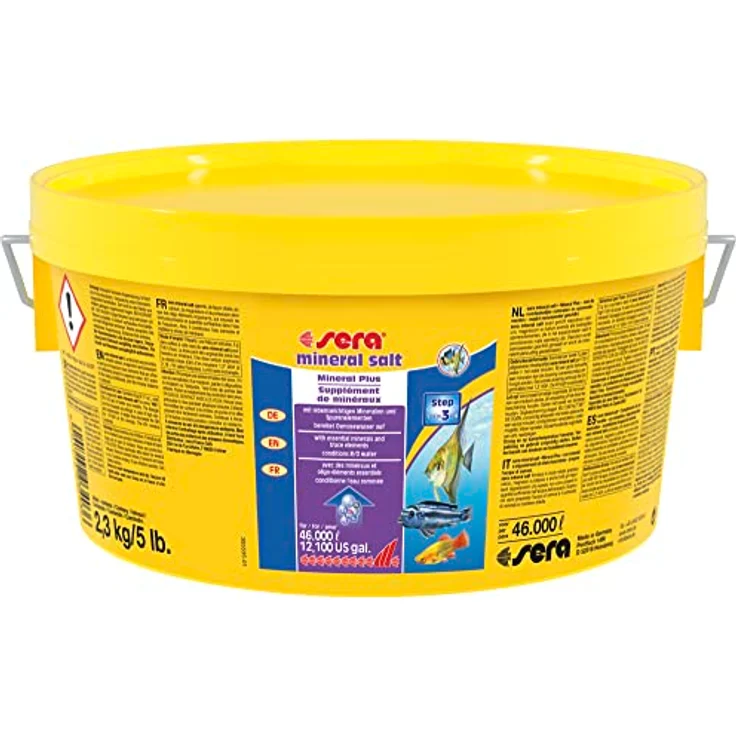 sera Mineral Salt 2.200 ml (2,3 kg), Mineralien- & Spurenelemente für Aquarien, optimiert für Fische, Pflanzen & Wirbellose, wasserlöslich & rein