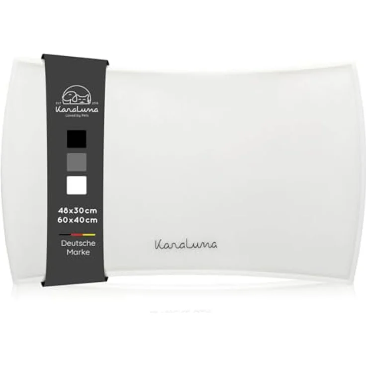 KaraLuna Premium Silikon Napfunterlage, 60 x 40 cm, Transparent, Rutschfest und Wasserfest, Für Hunde und Katzen – Bild 1