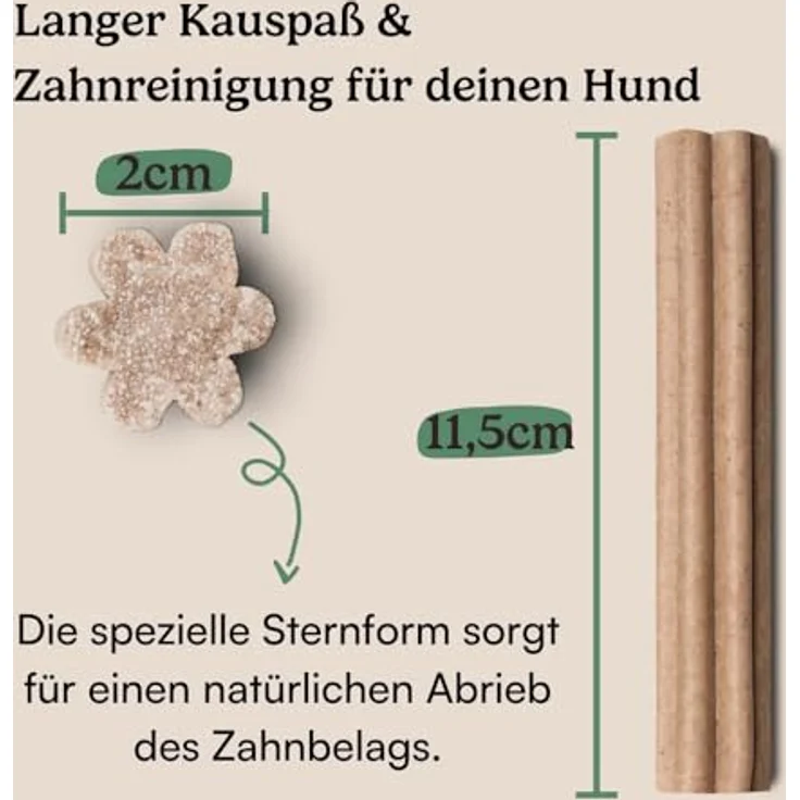 Hunderunde Dental Sticks Nussknacker, Kausnack für Hunde mit Erdnuss & Banane, 42 STK, getreidefrei & ohne tierische Proteine, zur Plaque- & Zahnsteinreduktion, vegane Zahnpflege – Bild 3