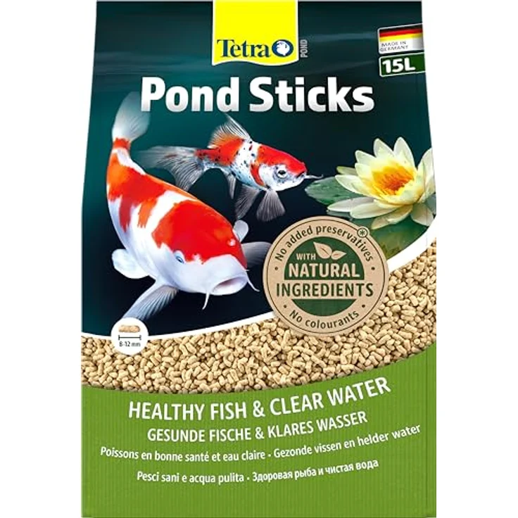 Tetra Pond Sticks, Hauptfutter für Teichfische, unterstützt gesundes Wachstum und klares Wasser, 15 L Beutel – Bild 1