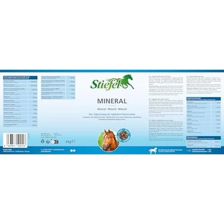 Stiefel Mineral für Pferde, Mineralfutter mit Vitaminen & Mineralstoffen zur optimalen Unterstützung von Zucht-, Sport- & Freizeitpferden, 3kg – Bild 3