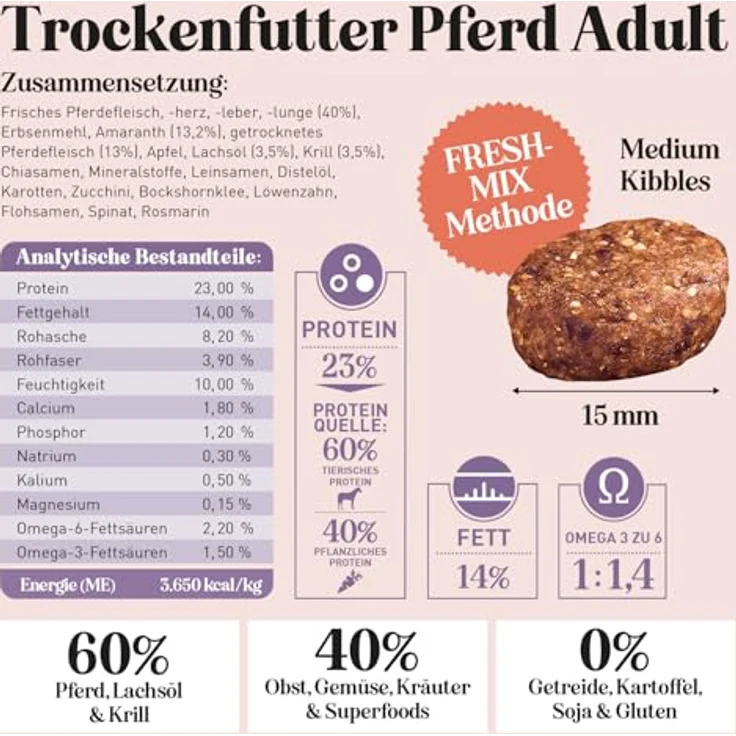 The Goodstuff Adult Pferd, Hundefutter mit hohem Fleischanteil, 2,5 kg – Bild 5