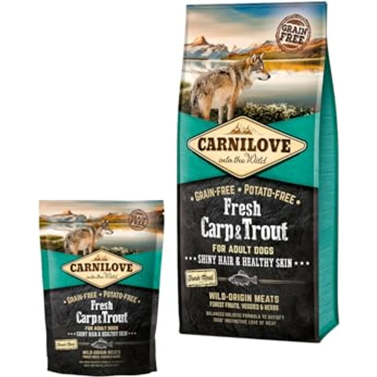 Carnilove Dog Adult Fresh - Trockenfutter mit frischem Karpfen und Forelle, 12kg – Bild 2